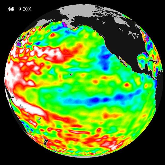 NASA image: Warm Ocean Temperatures Blanket the Far-Western Pacific