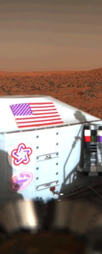 Viking Lander 1 U.S. Flag on Mars Surface