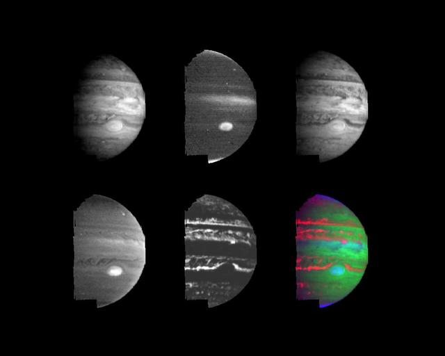 Clouds and hazes at various altitudes within the dynamic Jovian atmosphere are revealed by multi-color imaging taken during the second orbit G2 on September 5, 1996 by Galileo spacecraft.