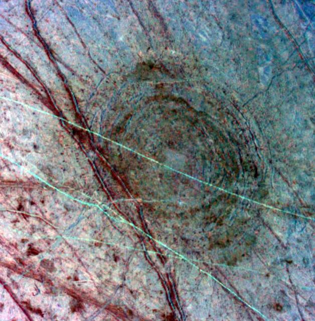 NASA image: Ancient Impact Basin on Europa