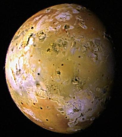 Topography of Io color