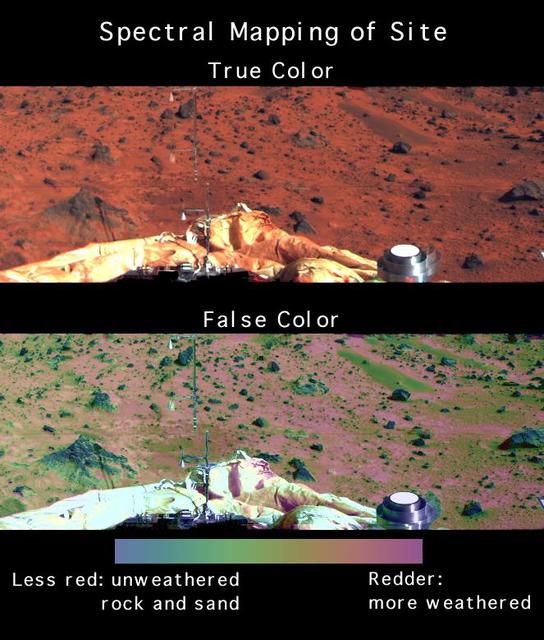 NASA image: Spectral Mapping of Landing Site