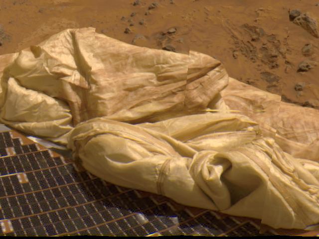 Close-up of Deflated Airbag