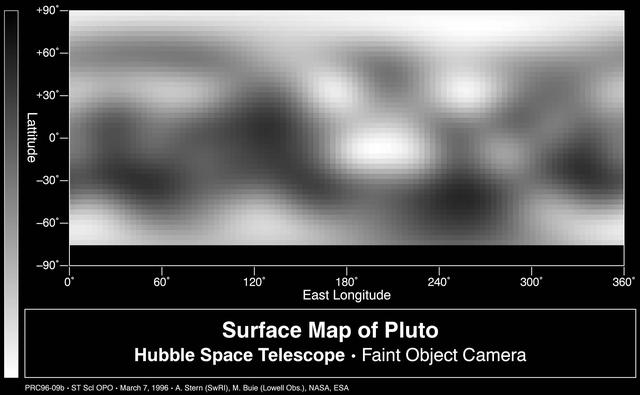 NASA image: Map of Pluto Surface