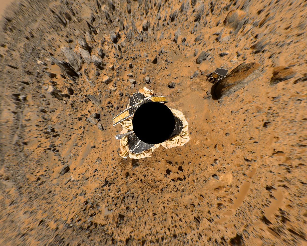 Birdseye View of Pathfinder Landing Site