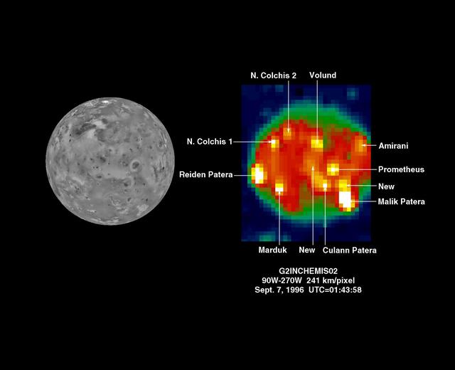 NASA image: NIMS: hotspots on Io during G2 continued