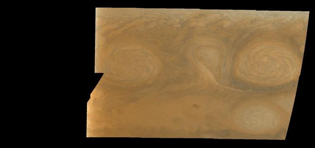 NASA image: Jupiter Long-lived White Ovals in True Color Time Set 2