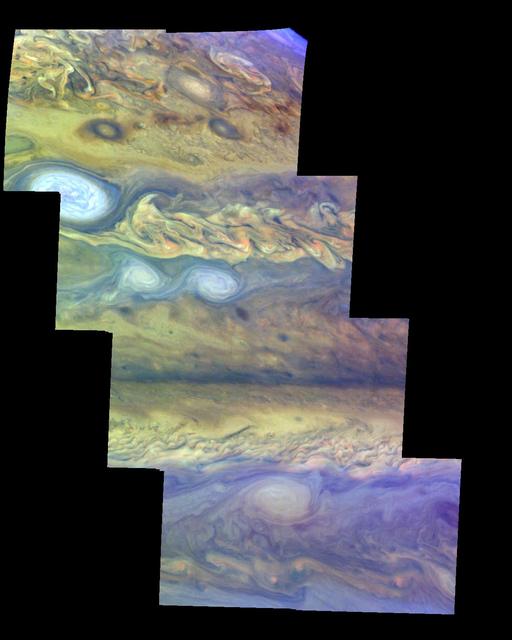 NASA image: Jupiter Northern Hemisphere in False Color Time Set 2
