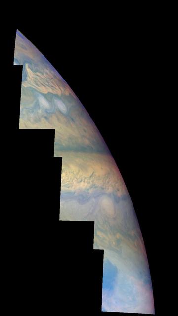 NASA image: Jupiter Northern Hemisphere in False Color Time Set 3