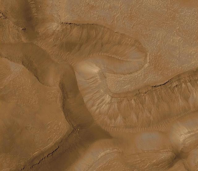 NASA image: Evidence for Recent Liquid Water on Mars: Gullies in Gorgonum Chaos