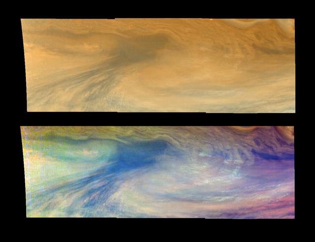 NASA image: A Jovian Hotspot in True and False Colors Time set 1