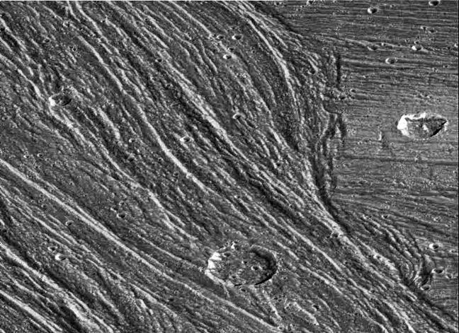 Grooved Terrain in Nippur Sulcus on Ganymede