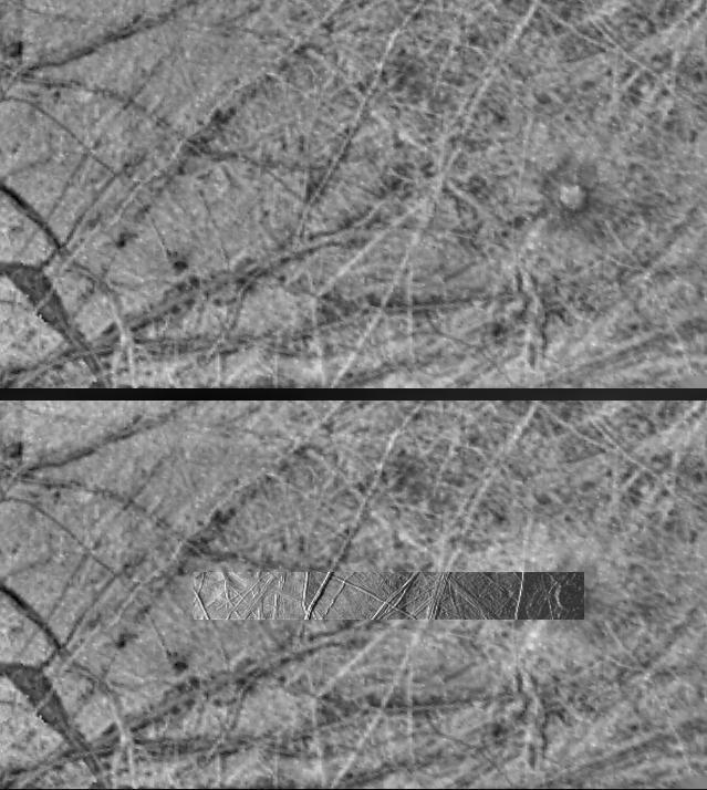 Terrain on Europa under Changing Lighting Conditions