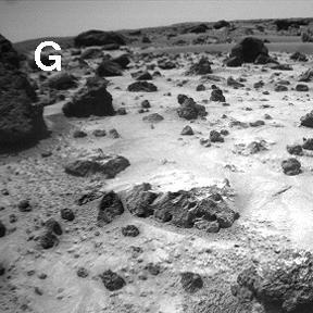 Sojourner Rover View of Cloddy Deposits near Pooh