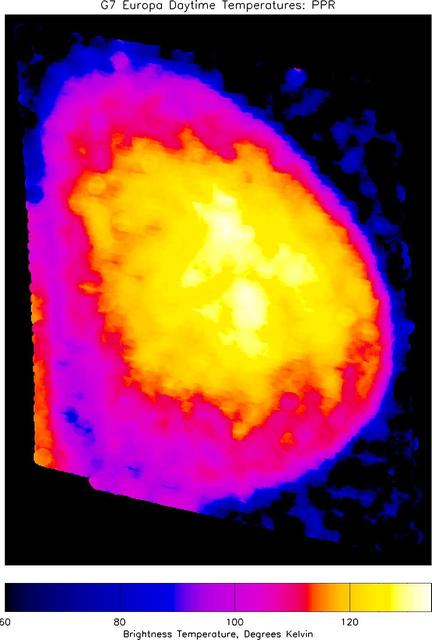 NASA image: Daytime Temperatures on Europa