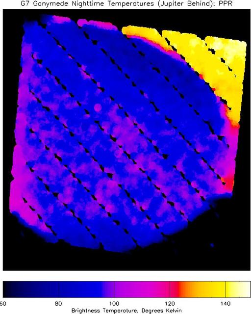 Nighttime Temperatures on Ganymede