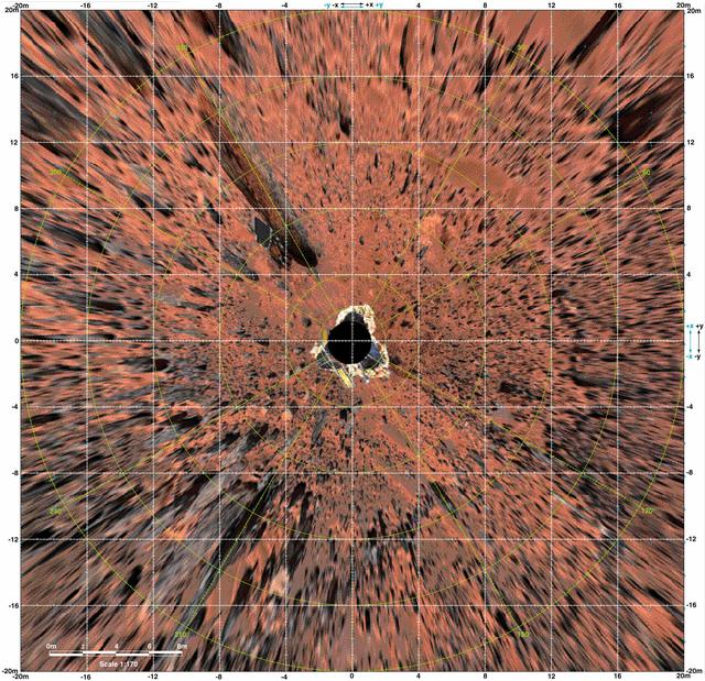 NASA image: Overhead View of Pathfinder Landing Site