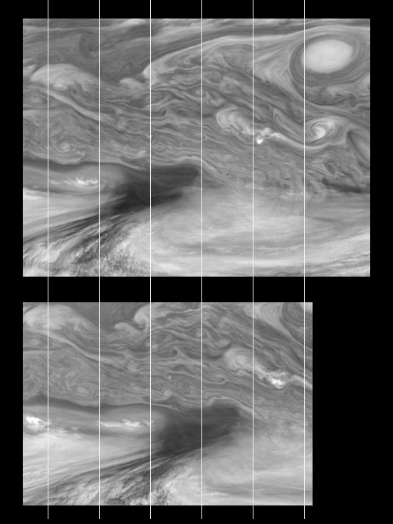 Time Sequence of Jupiter Equatorial Region Time Sets 2 & 4