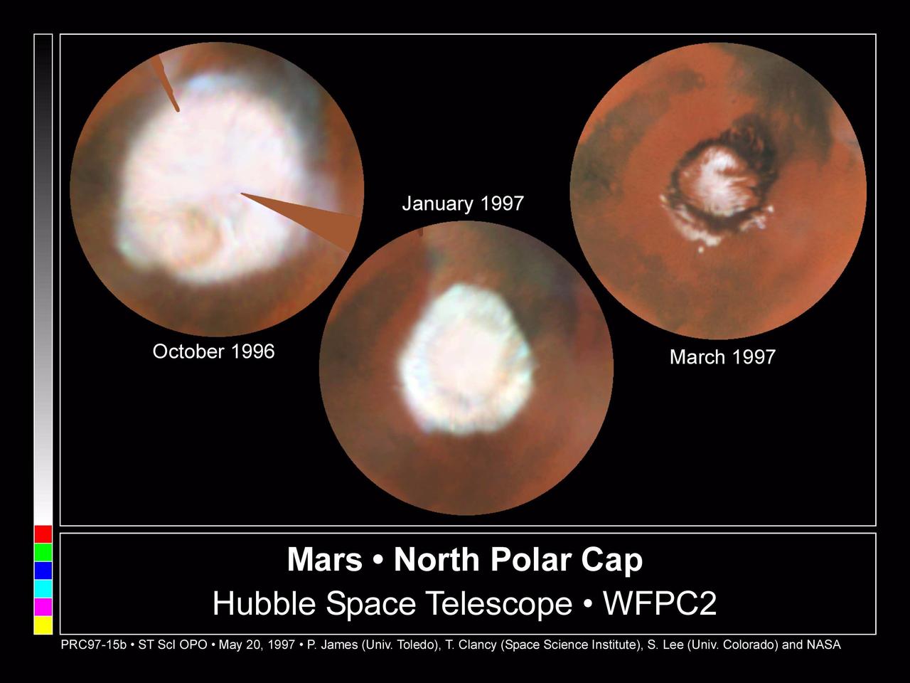 Seasonal Changes in Mars North Polar Ice Cap