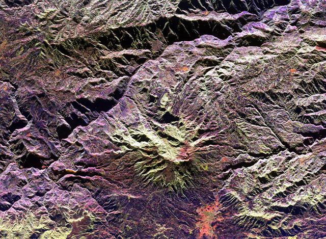 NASA image: Space Radar Image of Galeras Volcano, Colombia