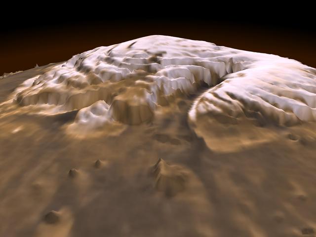 NASA image: Laser Provides First 3-D View of Mars North Pole