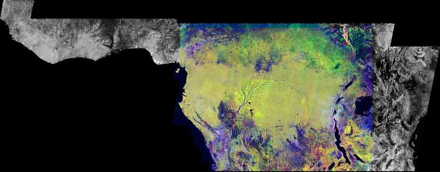 NASA image: Radar Mosaic of Africa
