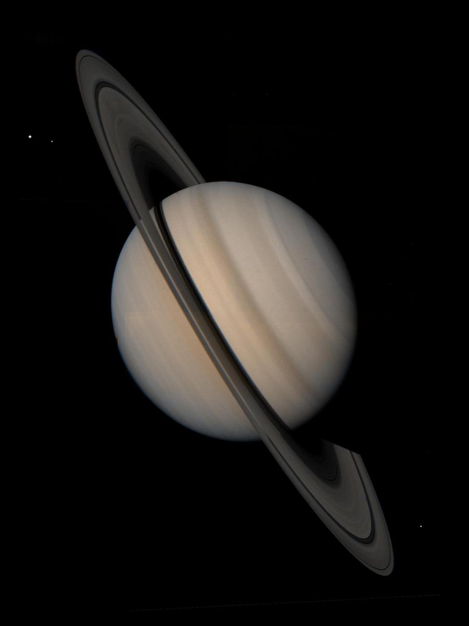 Saturn and its Satellites Tethys, Enceladus and Mimas
