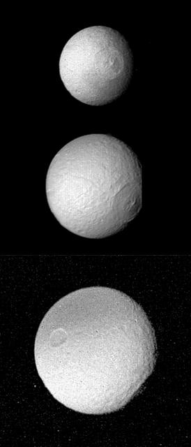 NASA image: Pictures of Tethys Large Crater