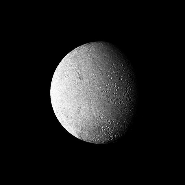 Saturn - High-resolution Filtered Image of Enceladus
