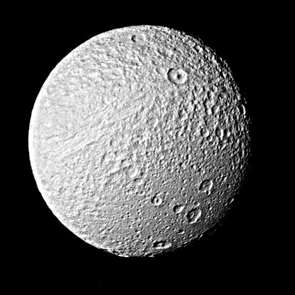 Photograph of Saturns Satellite Tethys