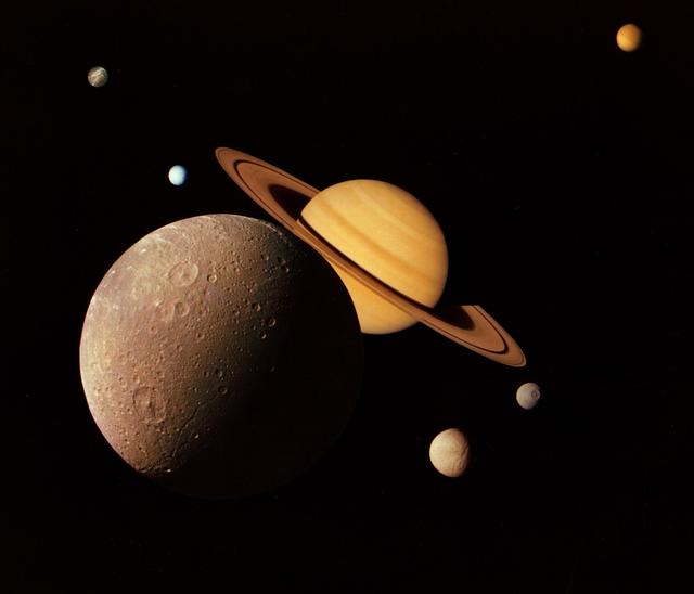 NASA image: Saturn System Montage