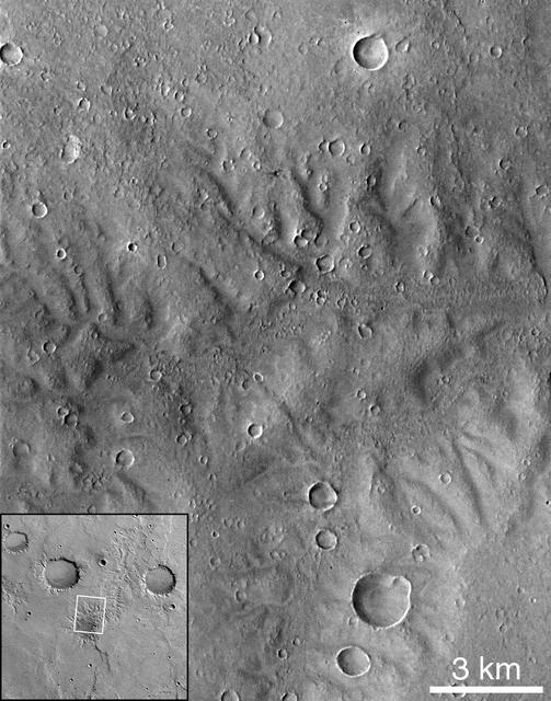 Dissected Terrain Near Parana Valles