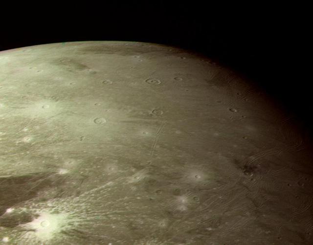 Bright Ray Craters in Ganymede Northern Hemisphere
