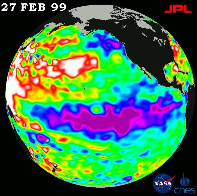 The cold pool of water in the Pacific known as La Niña still persists, although it is slowly weakening, according to scientists studying new data from NASA U.S.-French TOPEX/Poseidon satellite.