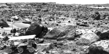 Sojourner Rover Leaving the Rock