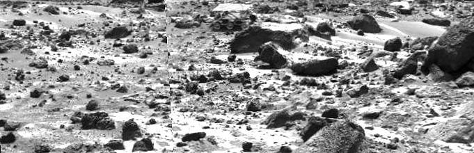 Sojourner Rover Behind Chimp - Left Eye