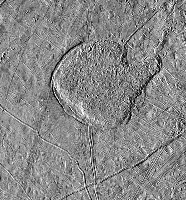 Mitten shaped region of Chaotic Terrain on Europa
