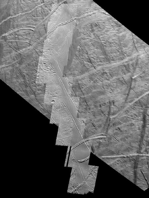 NASA image: San Andreas-sized Strike-slip Fault on Europa