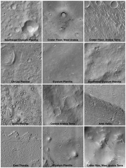 Mars Surfaces at 15.6°N Latitude, March 1999
