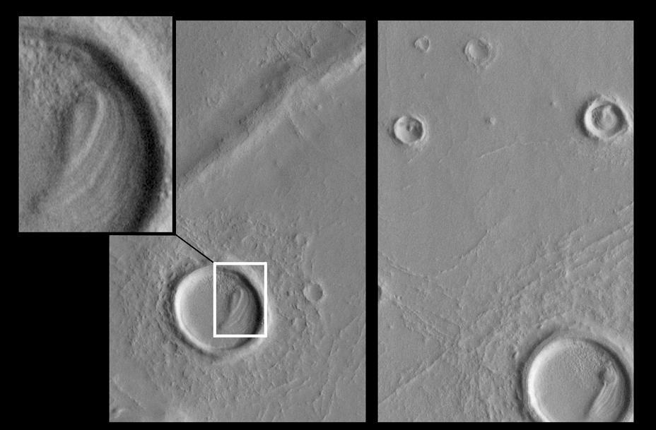 Eroded Layered Material in Southwest Utopia Planitia