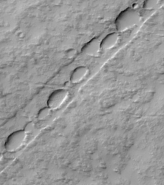 Chain of Pits on Pavonis Mons