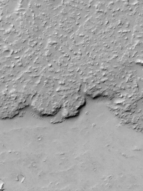 NASA image: Margin of Lava Flow in Daedalia Planum