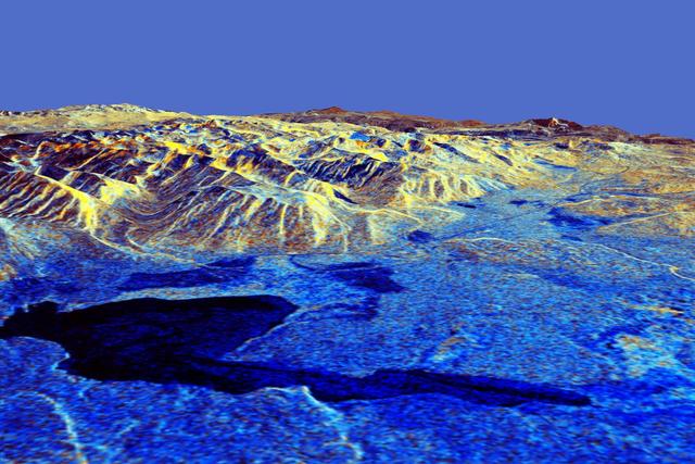 NASA image: Space Radar Image of Mammoth, California in 3-D