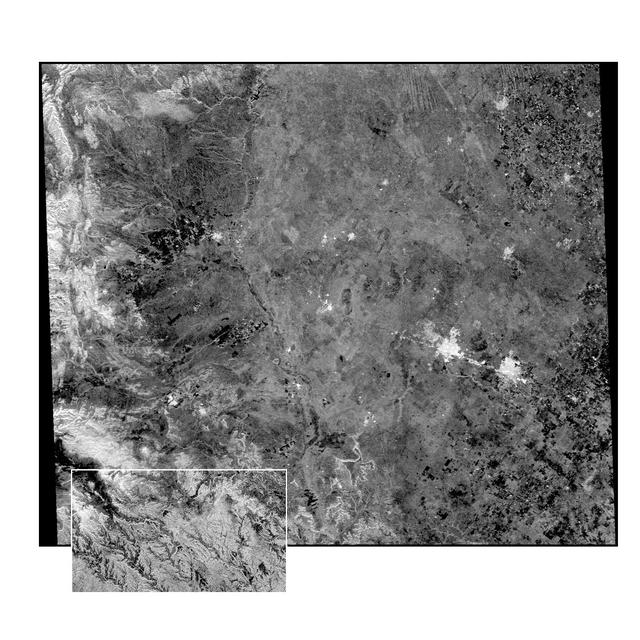 Space Radar Image of West Texas - SAR Scan