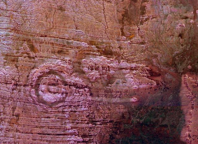 NASA image: Space Radar Image of Possible String of Impact Creaters