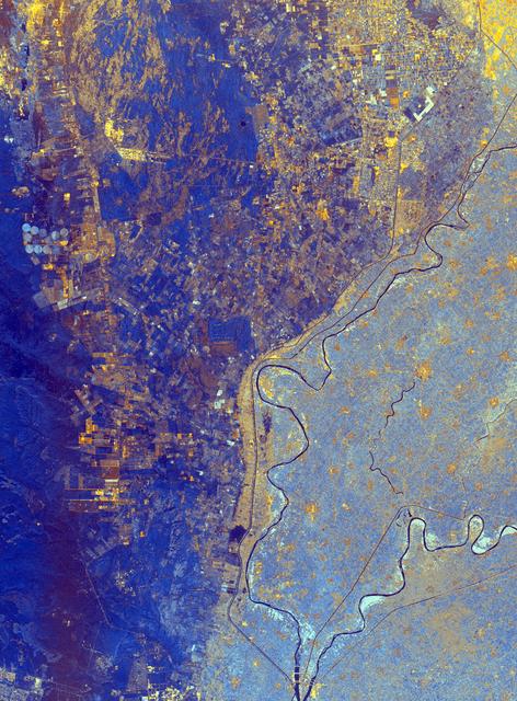 NASA image: Space Radar Image of Nile River Delta, Egypt