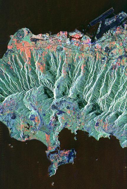 NASA image: Space Radar Image of Honolulu, Oahu, Hawaii