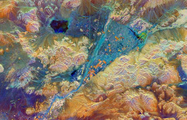 NASA image: Space Radar Image of Barstow, California