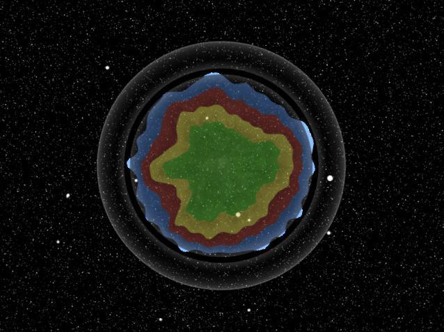 This artist concept shows the explosion of a massive star, the remains of which are named Cassiopeia A. NASA Spitzer Space Telescope found evidence that the star exploded with some degree of order.