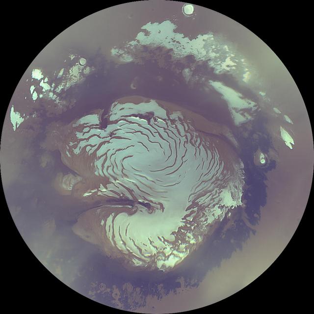 NASA image: Mars Polar Cap During Transition Phase Instrument Checkout